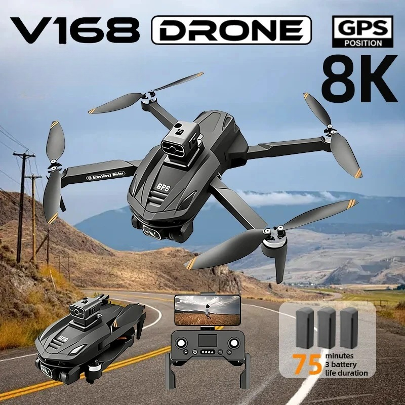 Drone Surveying - Original V168 GPS-Drohne Professionelle 8K HD-Luftbildkamera