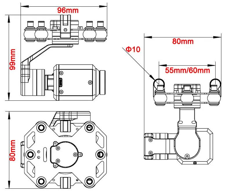 Tarot TL3T20 3-Achsen-Gimbal 6 – Drone Aerial Photography Bewertung und Preis